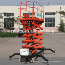 4m lifting height mini hydraulic electric mobile scissor lifts for warehouse